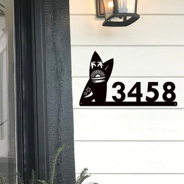 Surfboard House Numbers Sign - Simply Royal Design